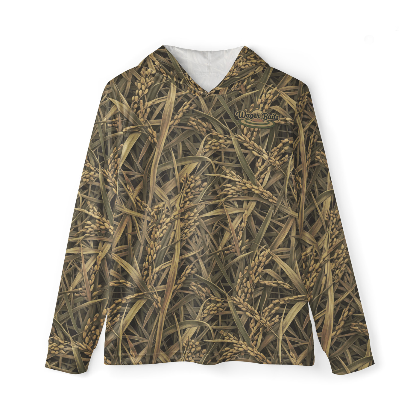 August Teal Camo SPF hoodie with vibrant design