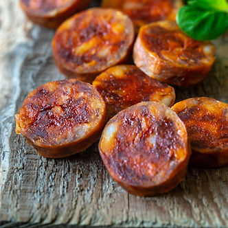 Chorizo en rodajas salteado