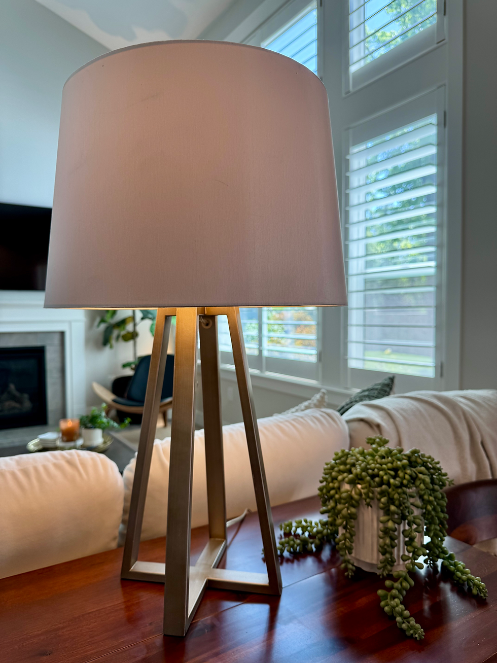Thumbnail: Brushed Silver/Champagne Cross Base Lamp