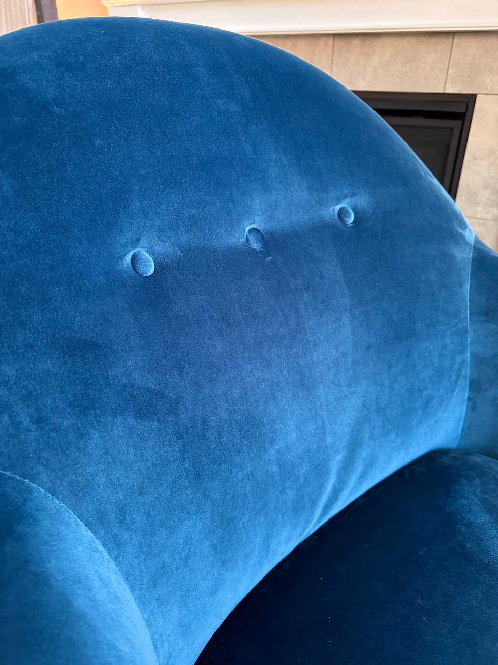 Thumbnail: Myna Tufted Velvet Arm Chair with Brass Legs
