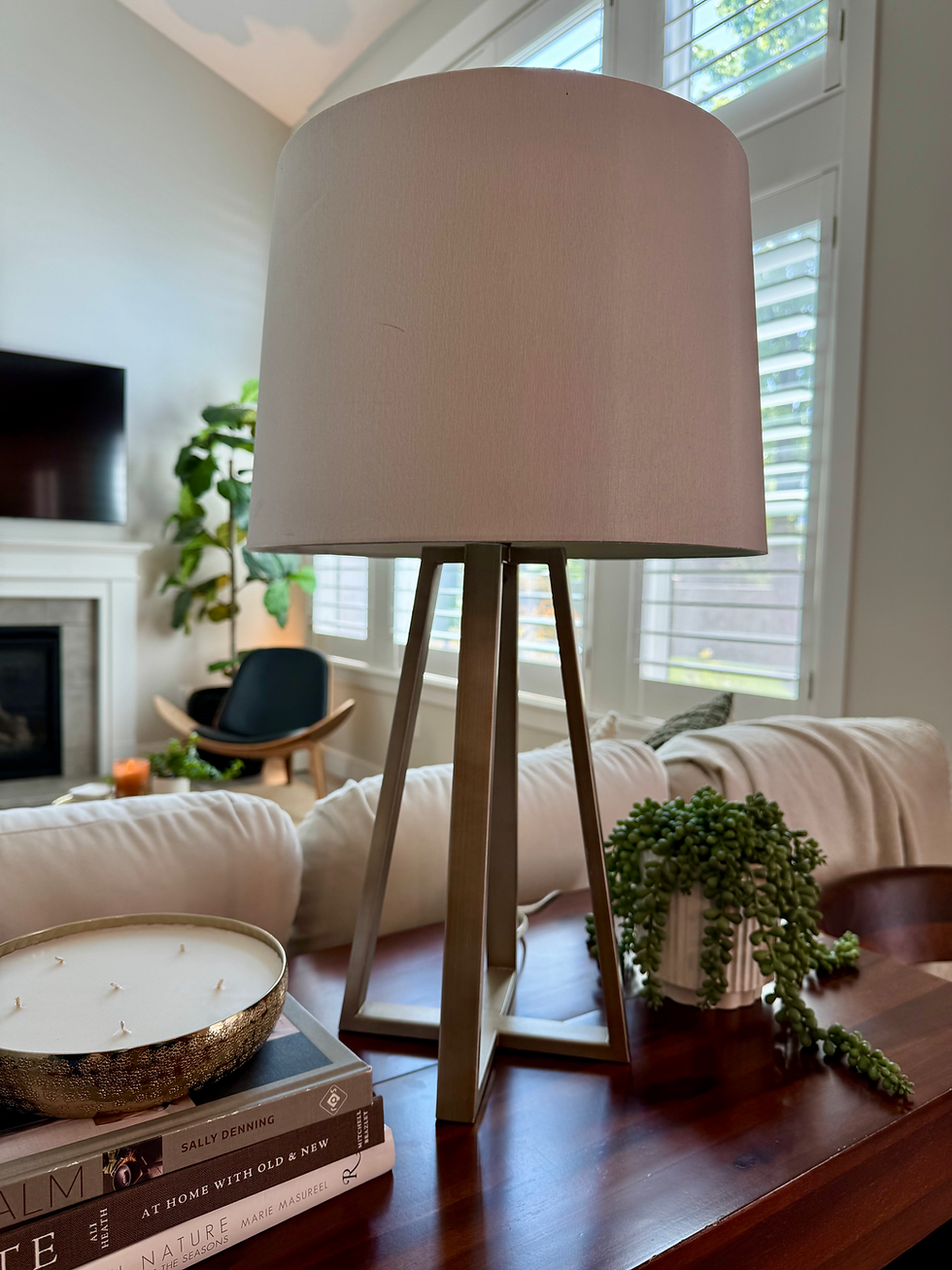 Thumbnail: Brushed Silver/Champagne Cross Base Lamp