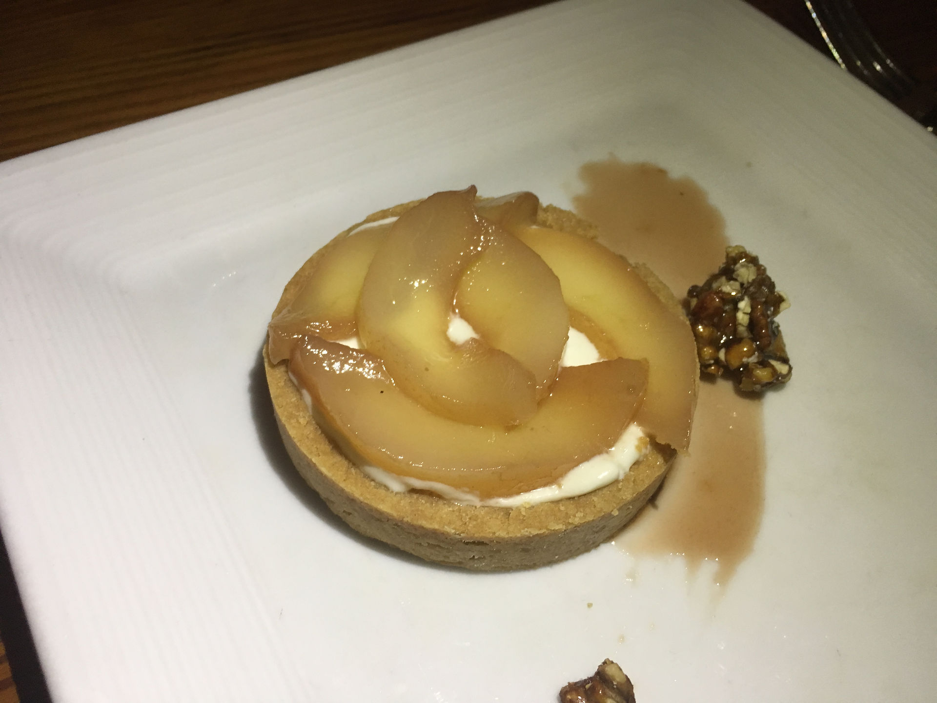 port-poached pear tart