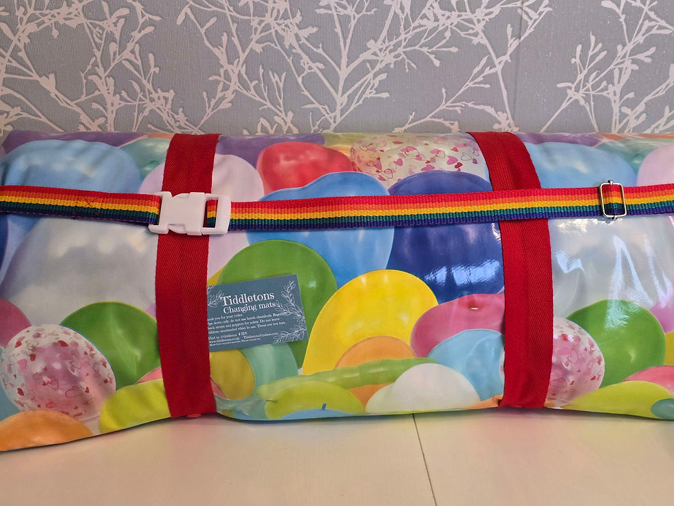 Thumbnail: Balloons Large Roll Up Changing Mat /Disability /Special needs /Incontinence