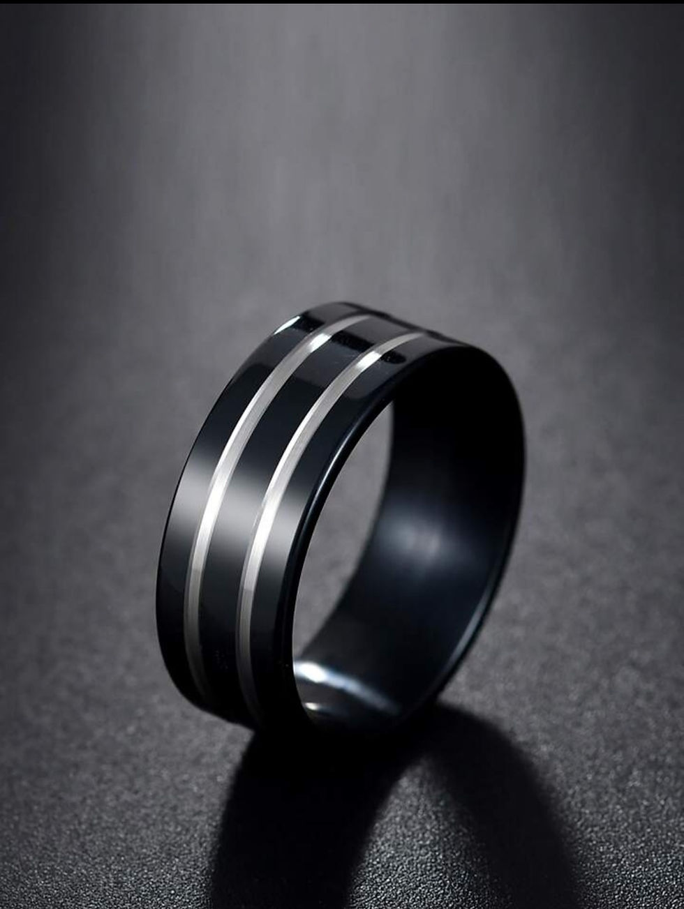 Miniatura: Anillo Ranuras Plateadas