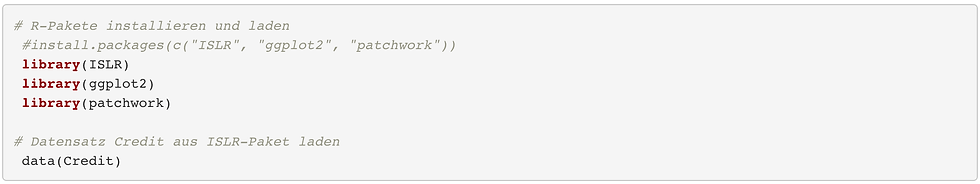 Syntax - ggplot2 installieren und laden