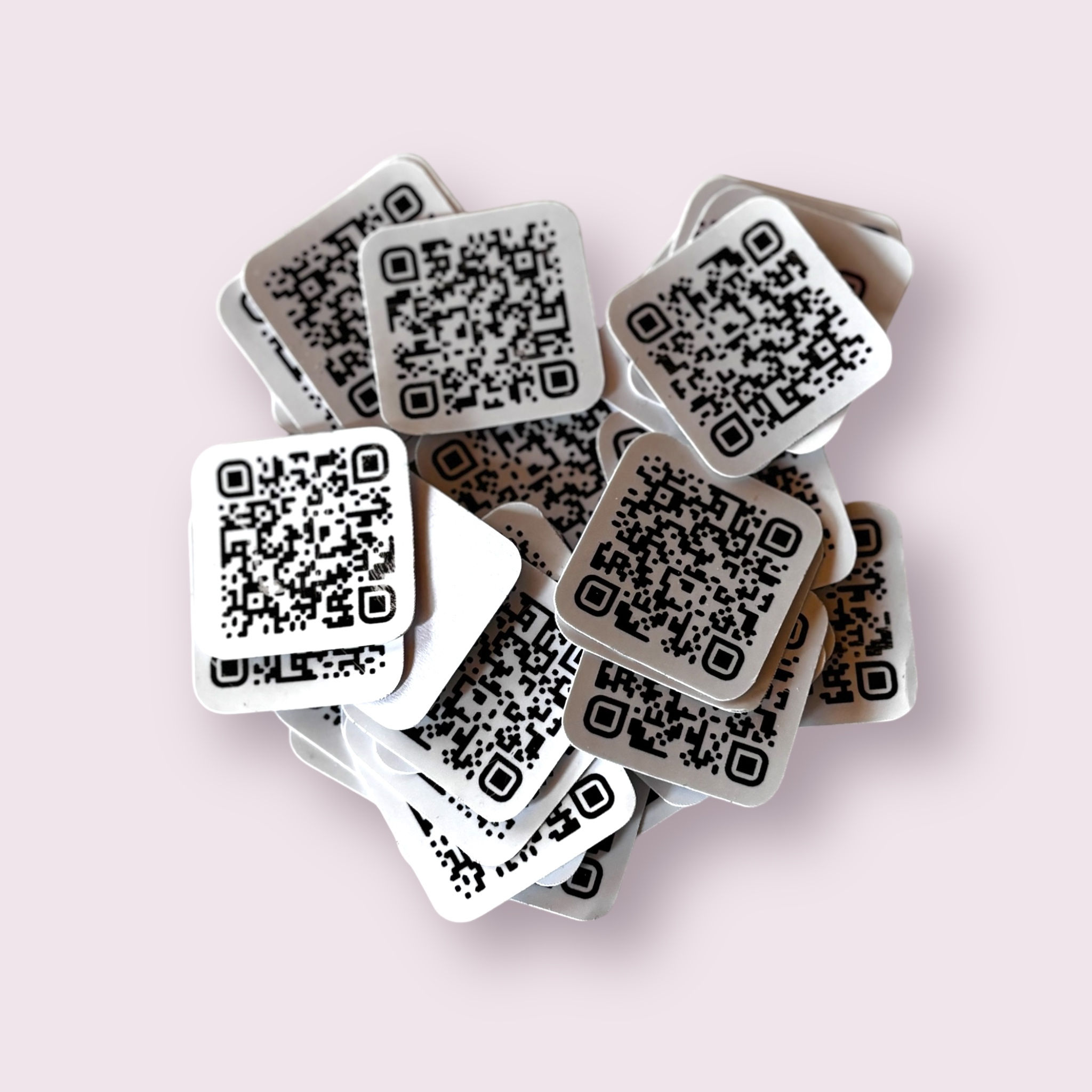20 Wasserfeste QR-Code Sticker 4*4 cm runde Ecken