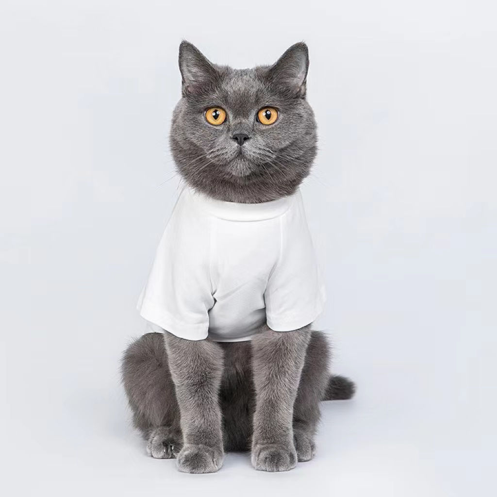 純棉白色圓領T恤-S