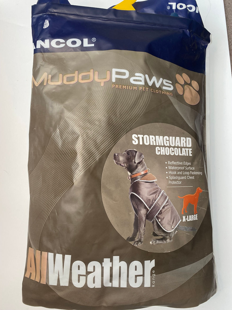 Muddy Paws Stormguard Chocolate Medium dog coat ~ 50% off
