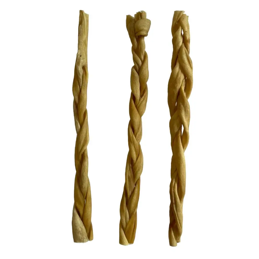 Braided Goat skin natural dog treat