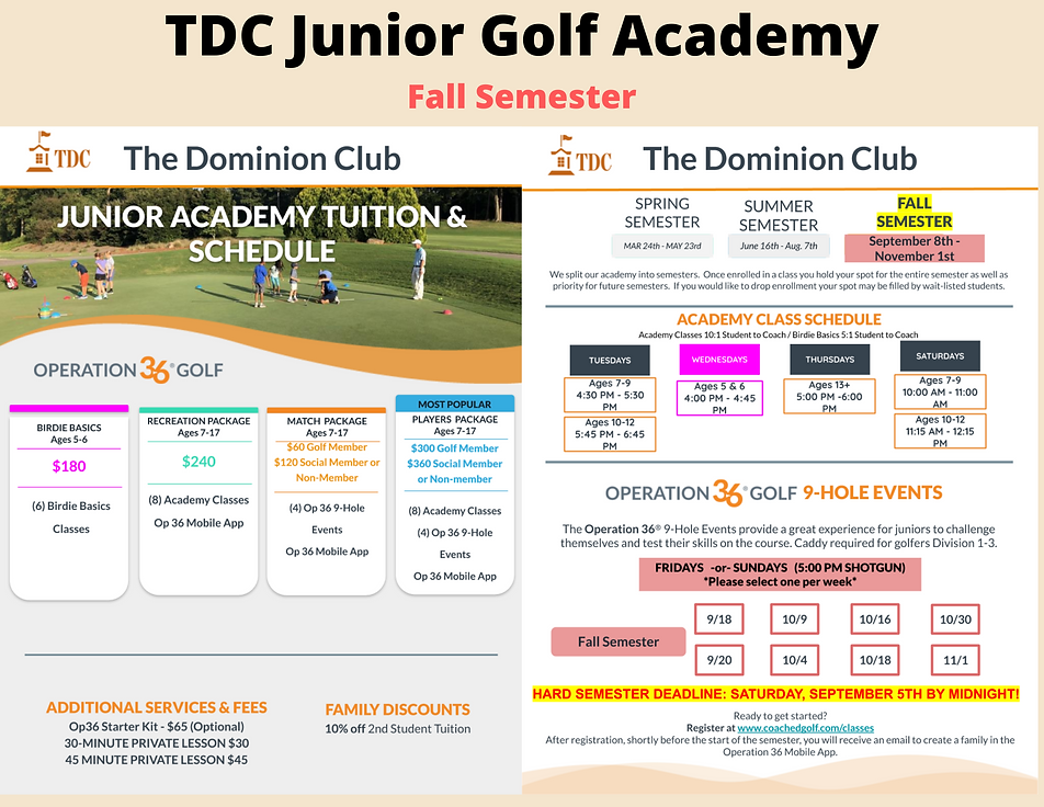 Fall SemesterTDC Junior Golf Academy (2)