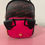 Thumbnail: Betsey Johnson Kitsch Puppy Face Backpack Pink & Black