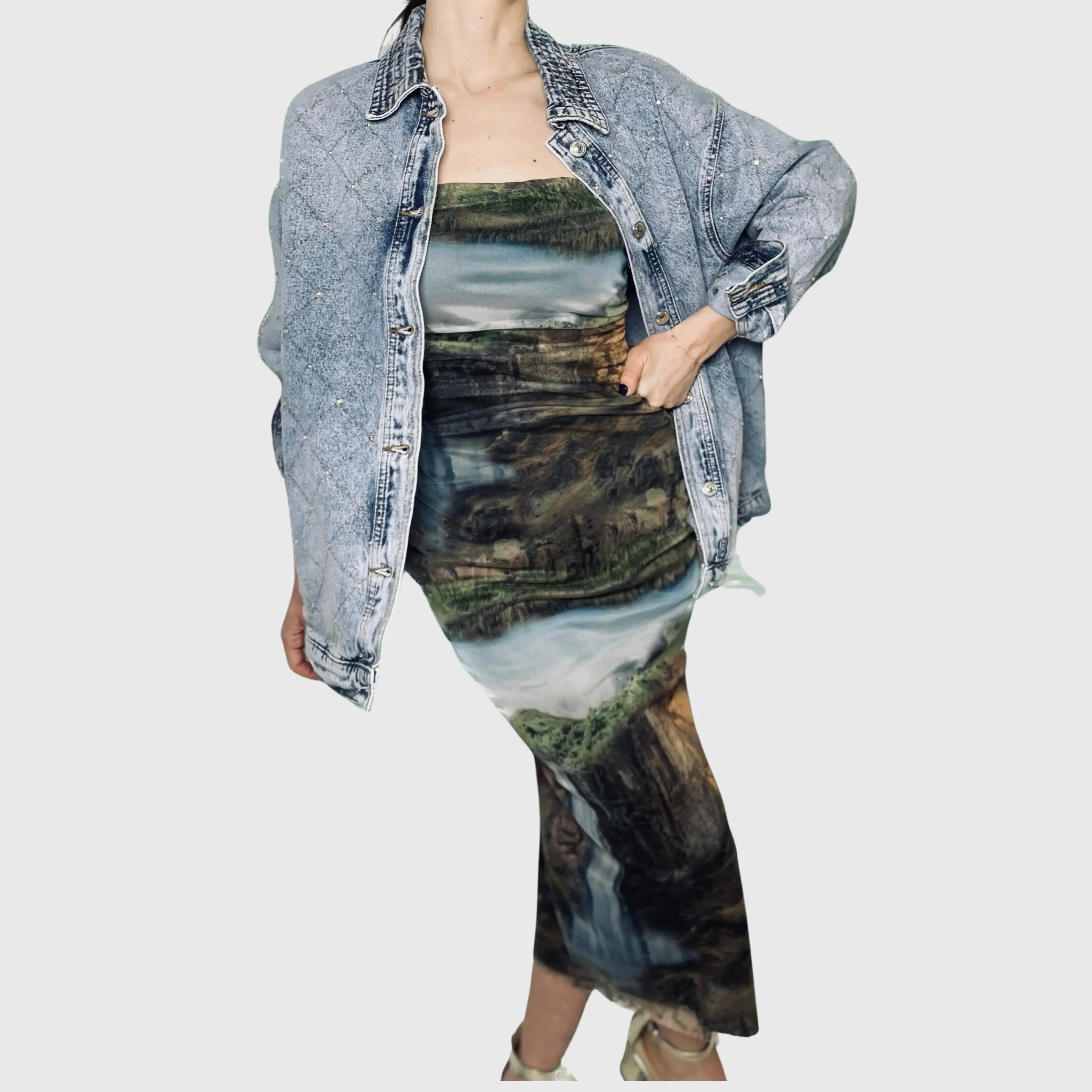 Straplez Tül Elbise