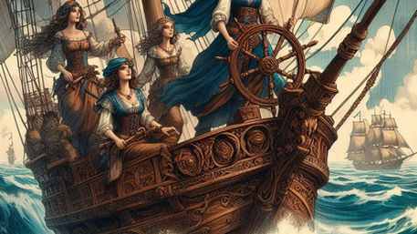 Navios Comandados por Mulheres: Comandantes, Piratas e Mulheres com o conhecimento antigos (Bruxas).