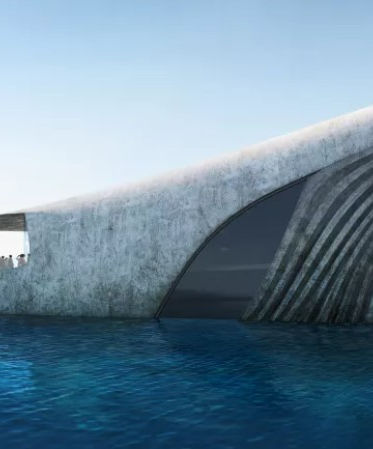 Observatório marinho natural tem arquitetura em forma de baleia