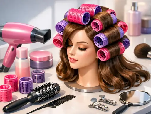 How to Use Hair Rollers for Blowout Look