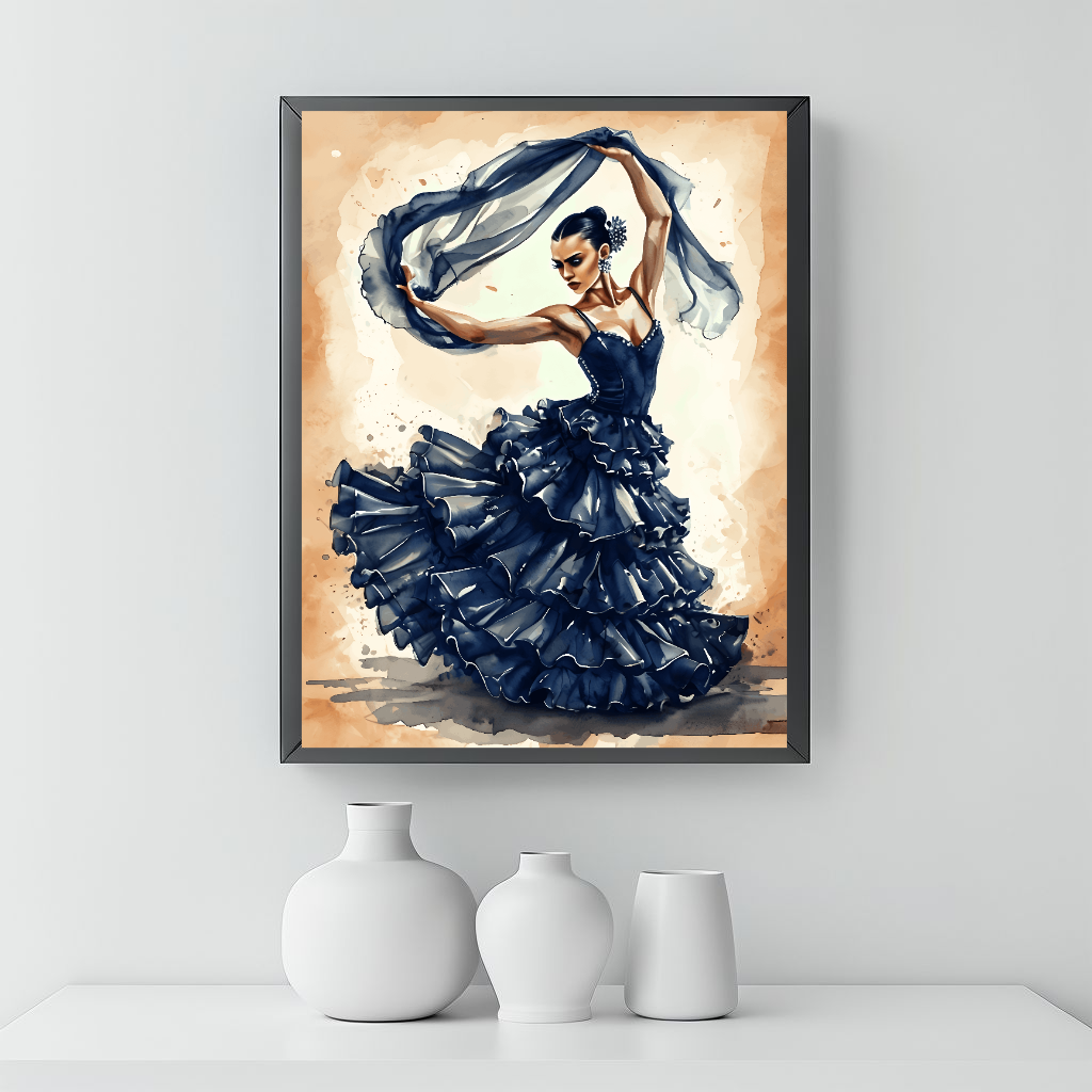 Elegant Flamenco Dancer Wall Art
