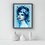 Thumbnail: Vibrant floral portrait of woman. Wall art