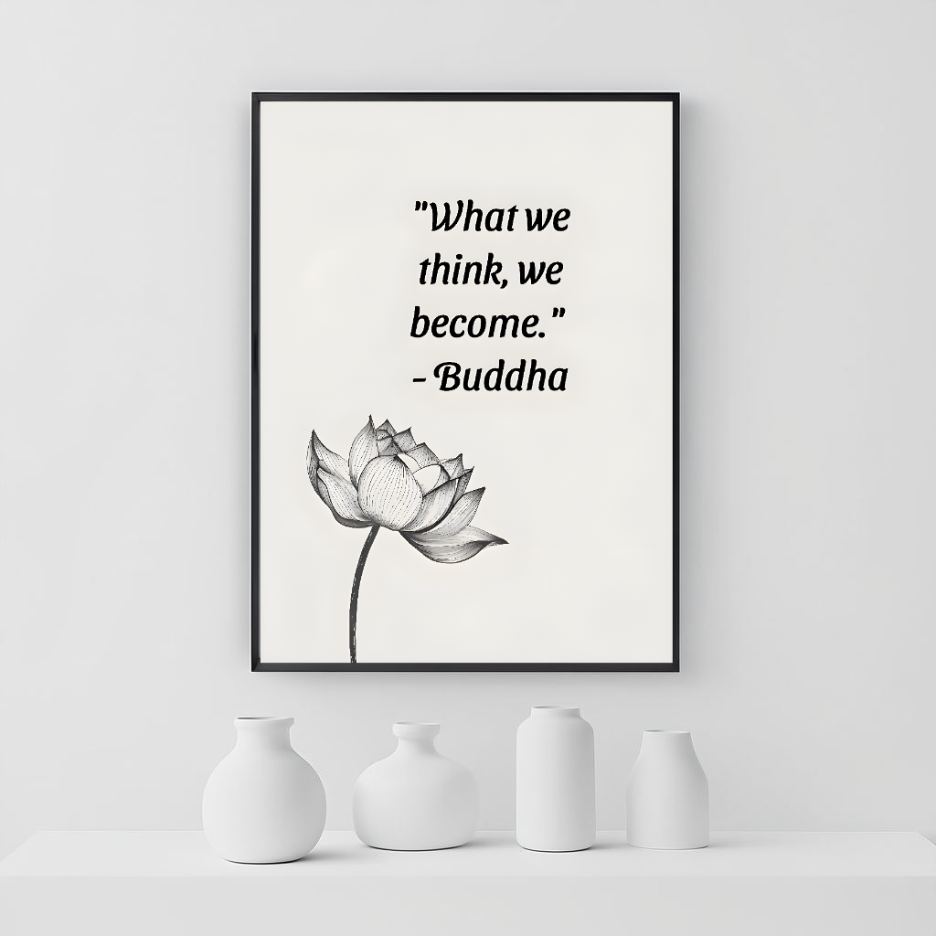 Inspirational Buddha Quote Matte Print – Mindful Wall Art