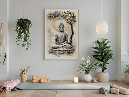 Peaceful Yoga corner for Zen Flow