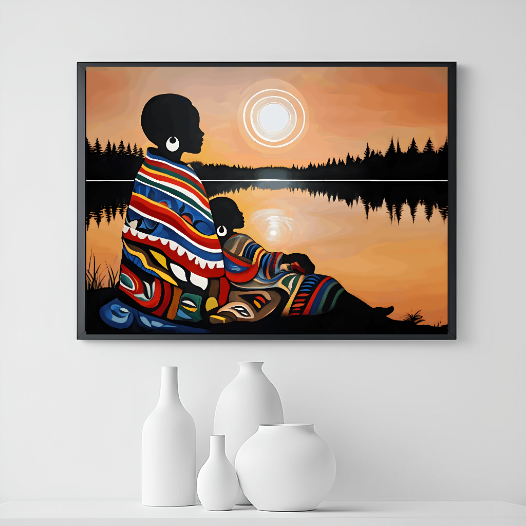 Serene Nature Rolled Poster - Sunset Reflection Wall Art