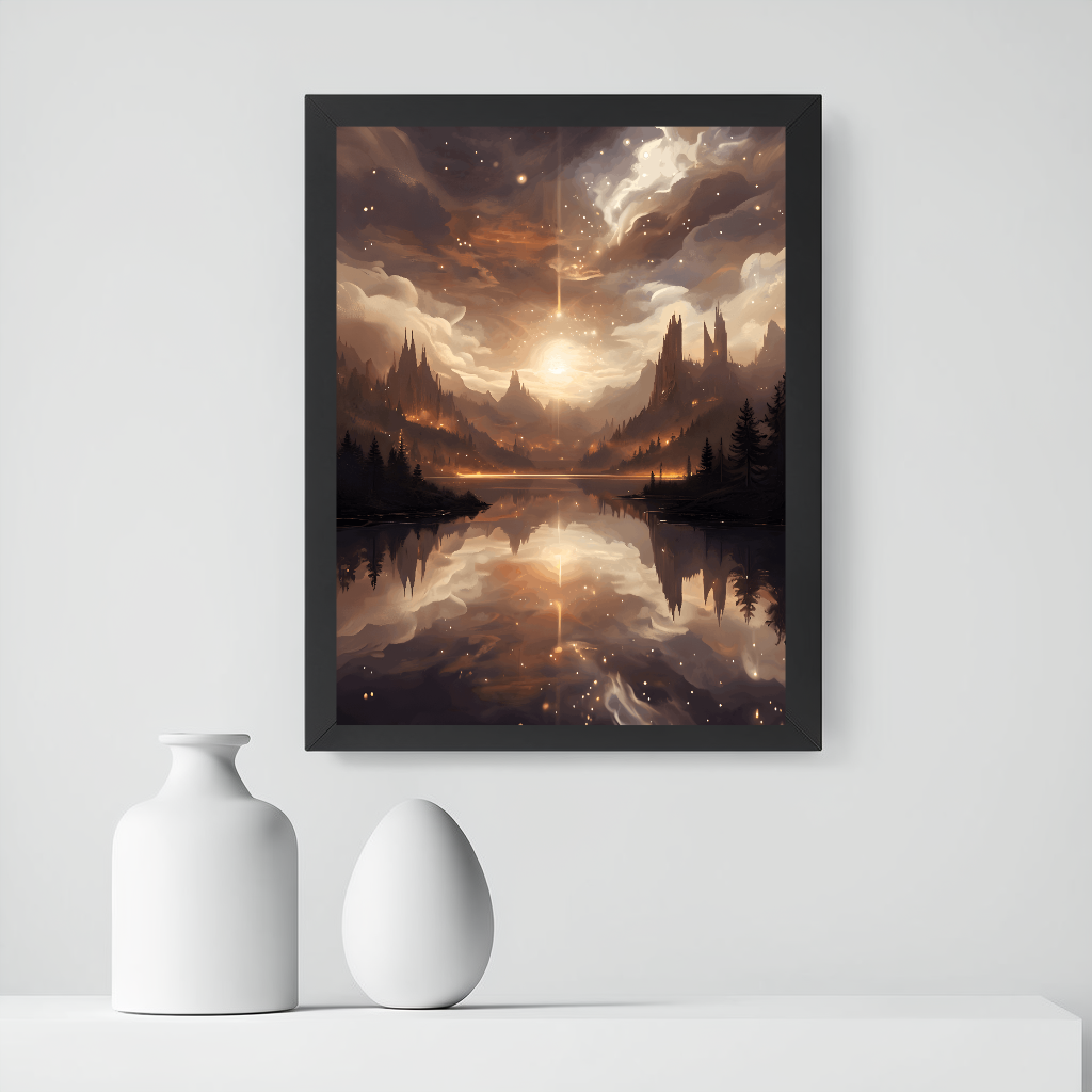 Wall Art of Peaceful Dusk in Neutral Colours.