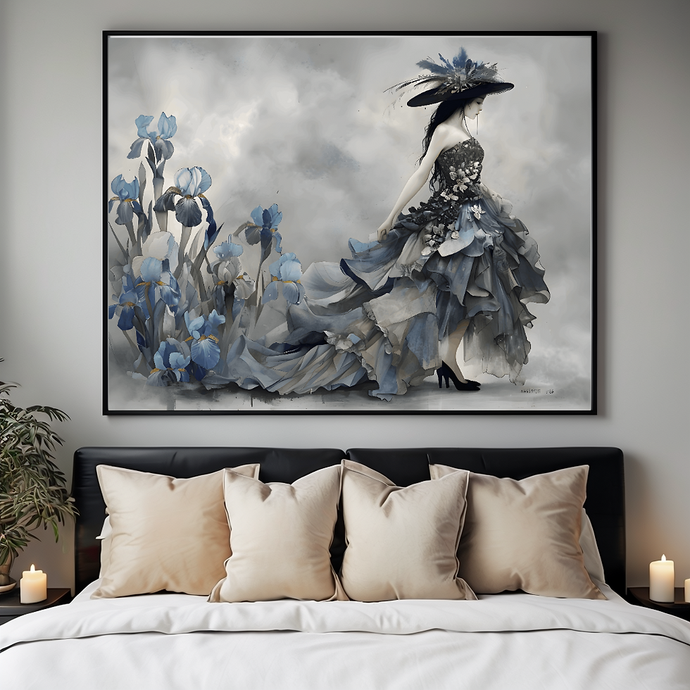 Elegant Floral Fashion Wall Art Print