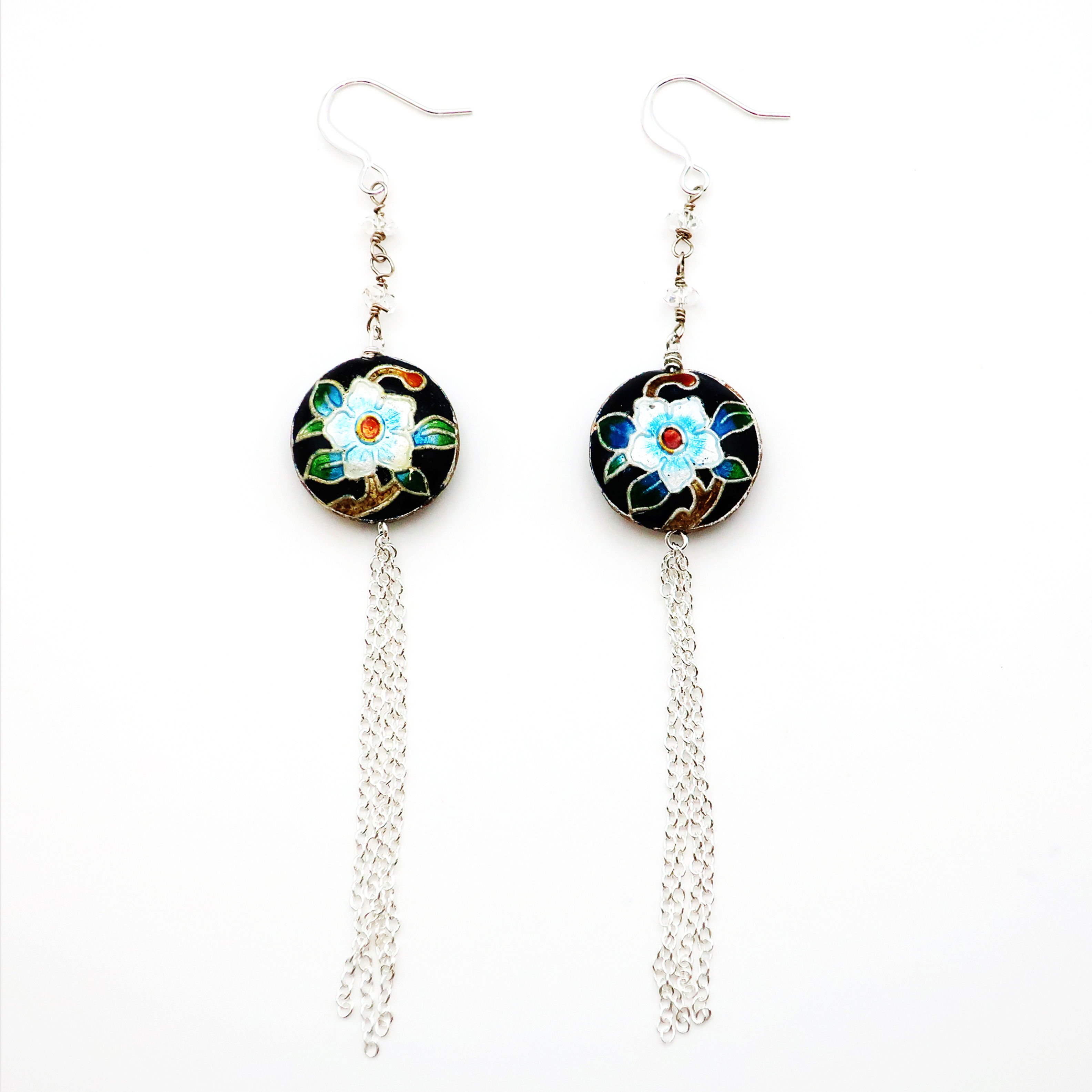 Cloisonne + Herkimer Diamond