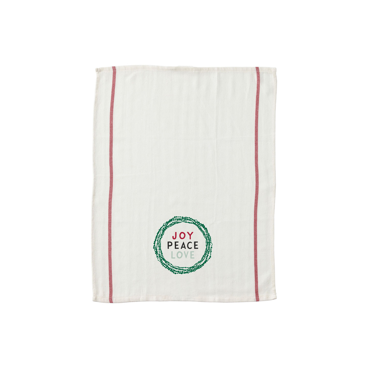 Joy Peace Love Tea Towel