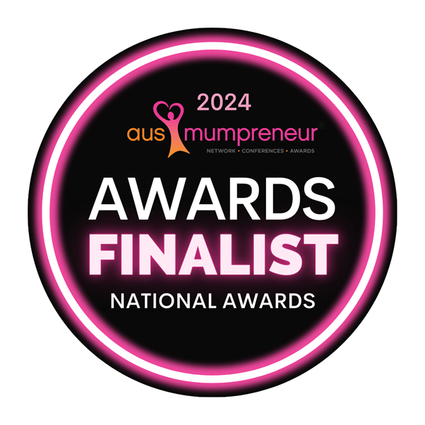 Awards finalist badge Ausmumpreneur Botanical Skincare Lab Hervey bay sustainable ecofriendly skinca