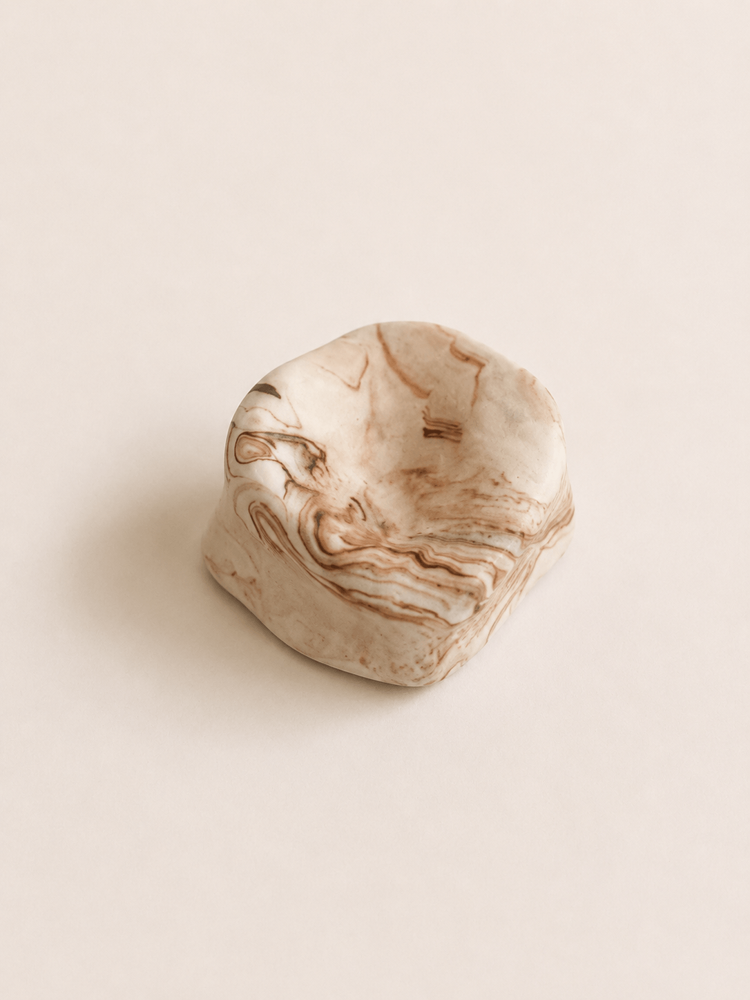 Lithic Sculptural Weight in Sand Vein, hand-cast Australian designer paperweight and tactile desk sculpture