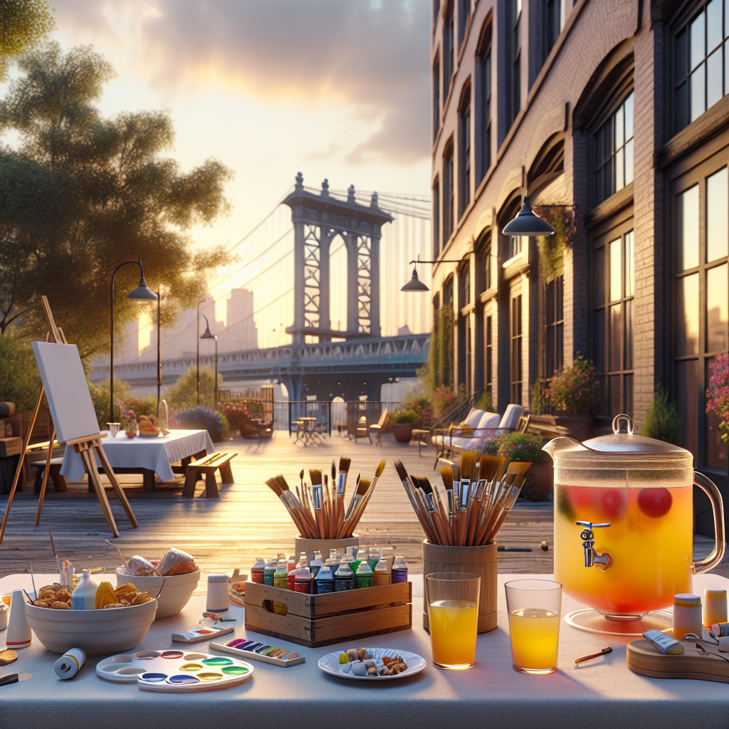 Sunset Skyline Painting