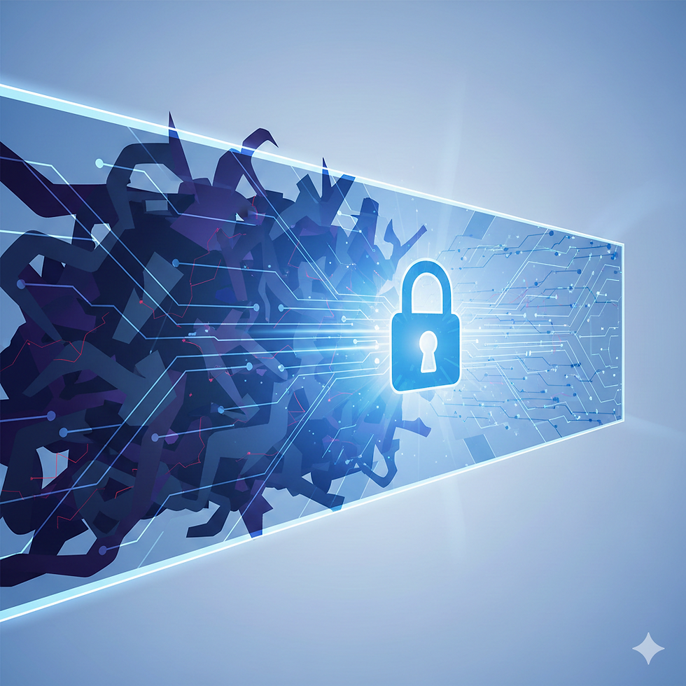 Abstract tech looking picture with a lock