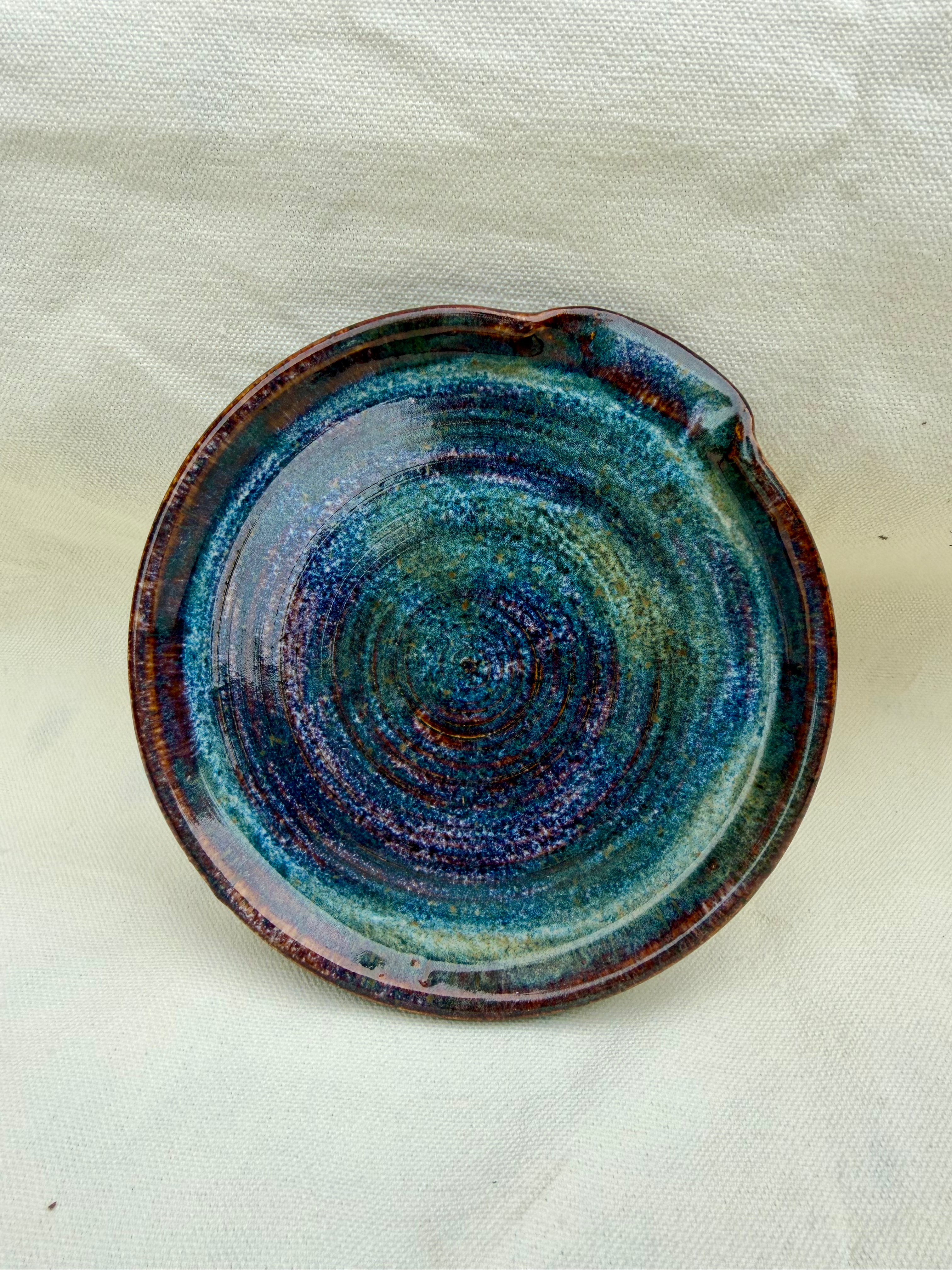 Blue oxide spoon rest