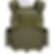 RVS Barrier : 10x12 Lasercut QD Plate Carrier Front View Ranger OD Green