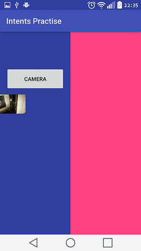 Android App screen showing an successfully uploaded thumbnail from the phone's camera.