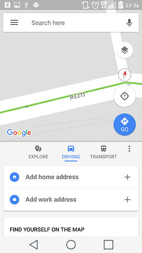 Google Maps at zoom level 23. You can see a close up of the road A3211.