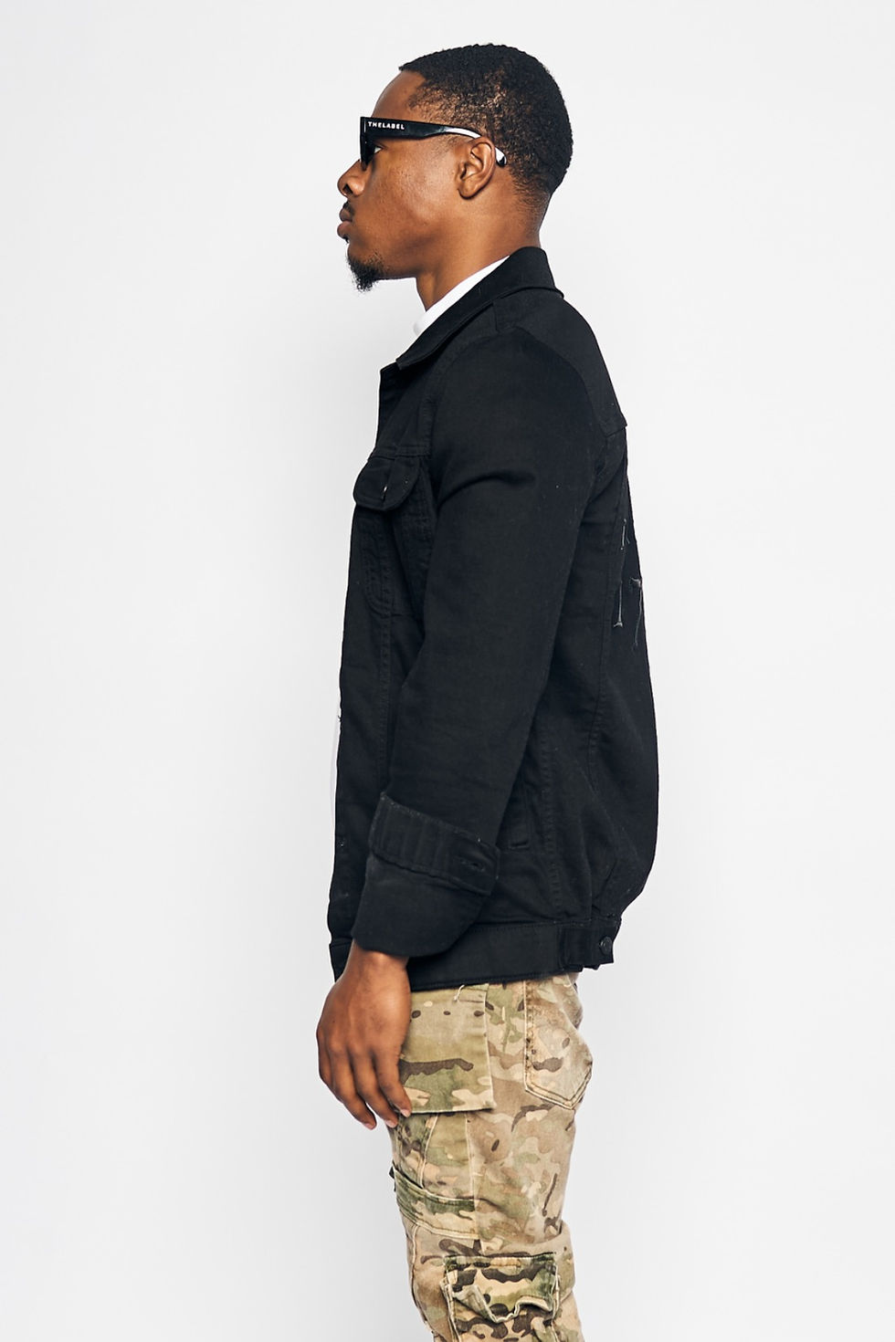 Thumbnail: black denim label jacket