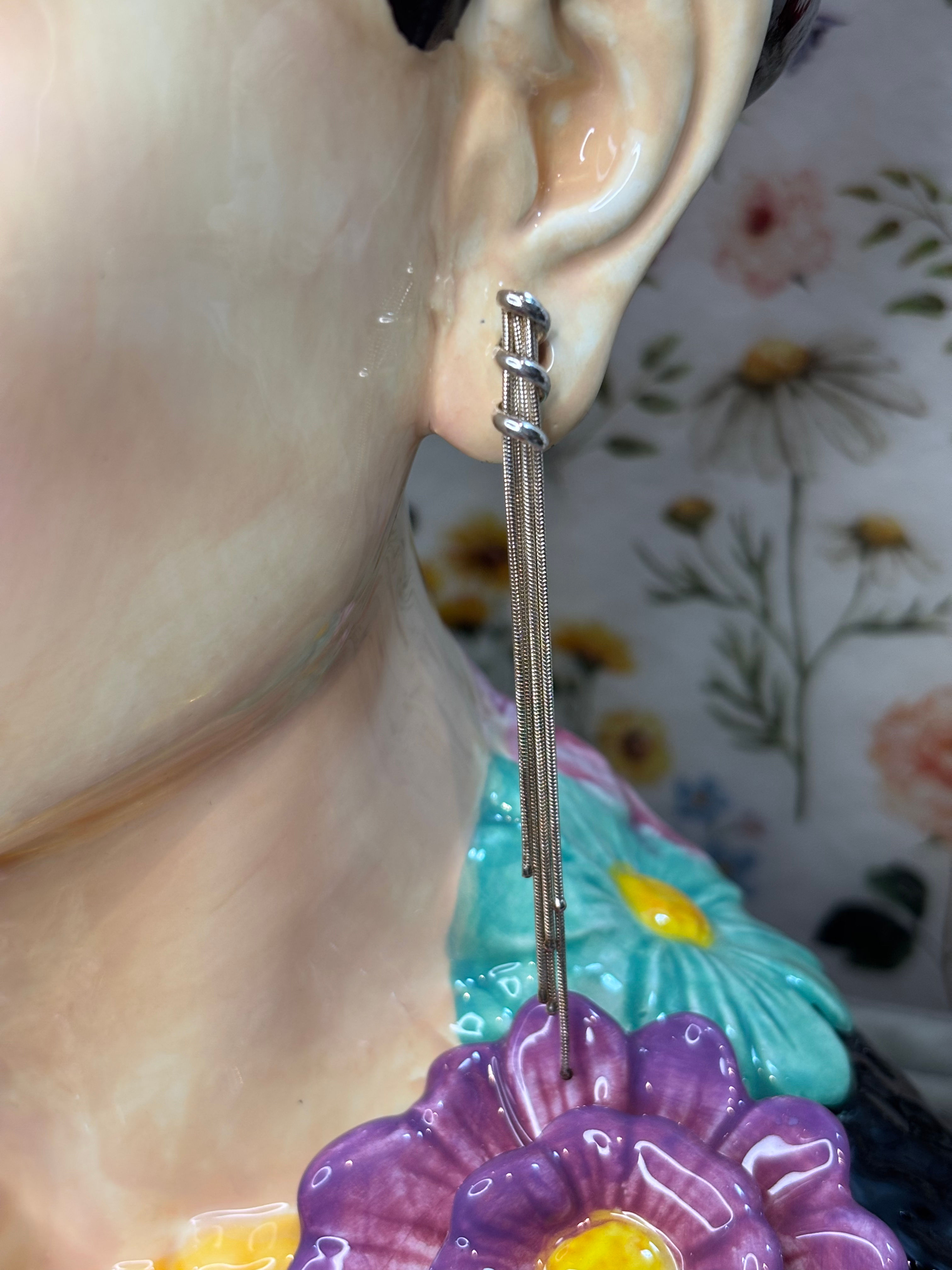 Silver Tassel Earrings