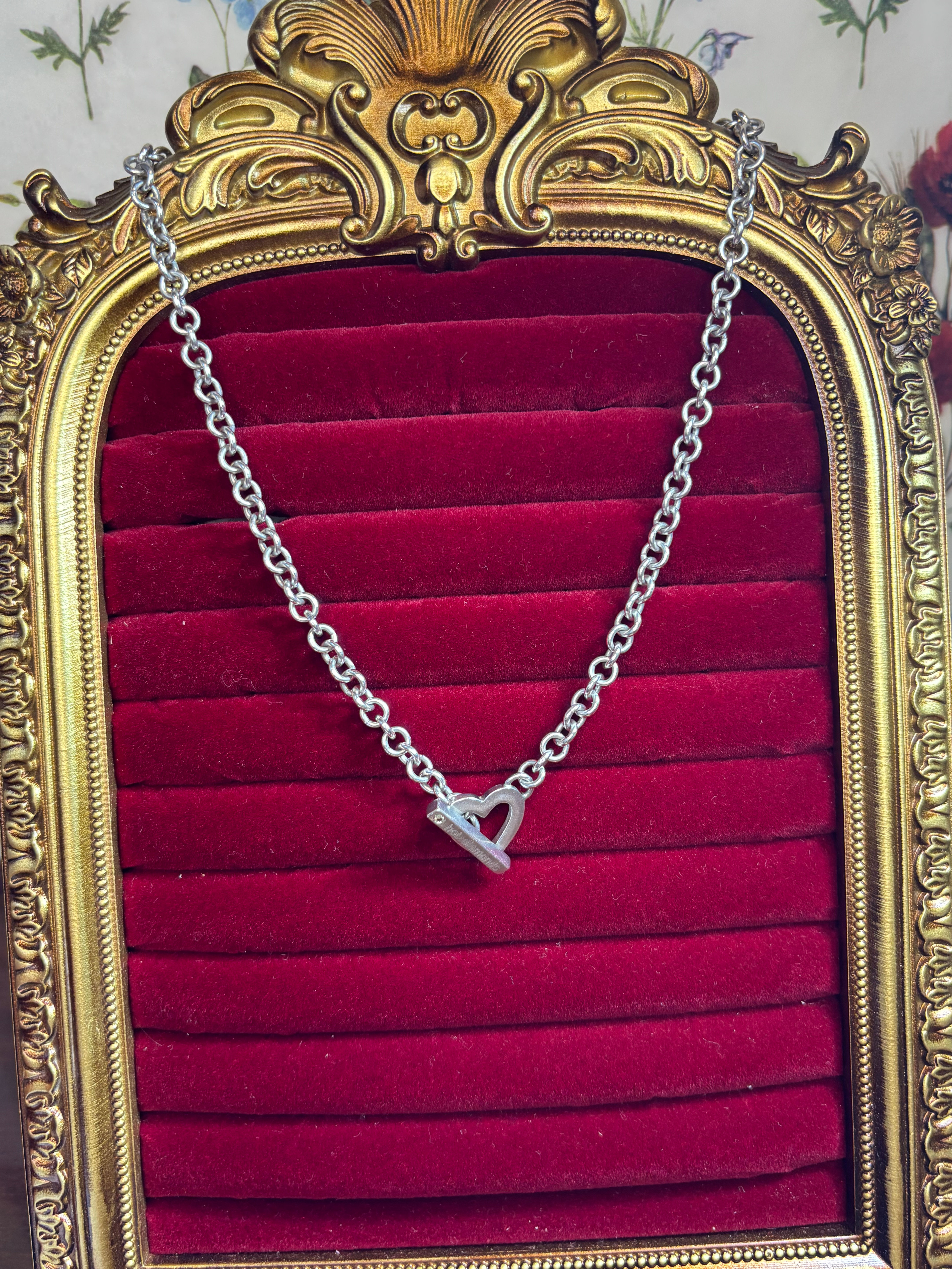 Hot Diamonds Sterling Silver Heart Toggle Necklace - Original Box