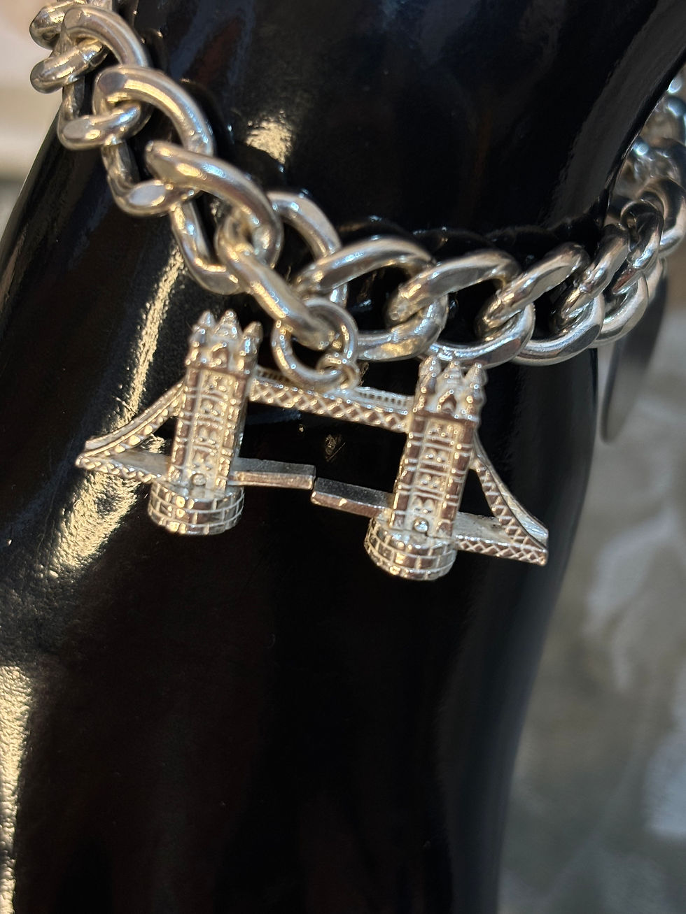 Thumbnail: Vintage Sterling Silver Charm Heart Padlock 