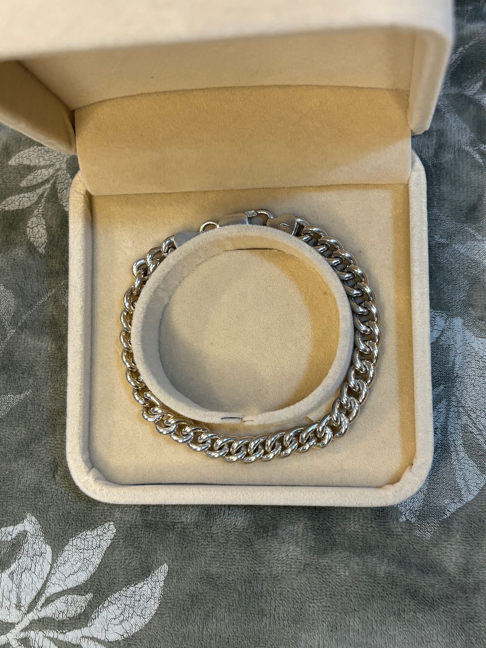 Thumbnail: Vintage Sterling Silver Curb Chain 