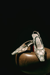 Portrait of Gucci shoes. Cervo hotel in Zermatt. Destination wedding in Zermatt, Switzerland.