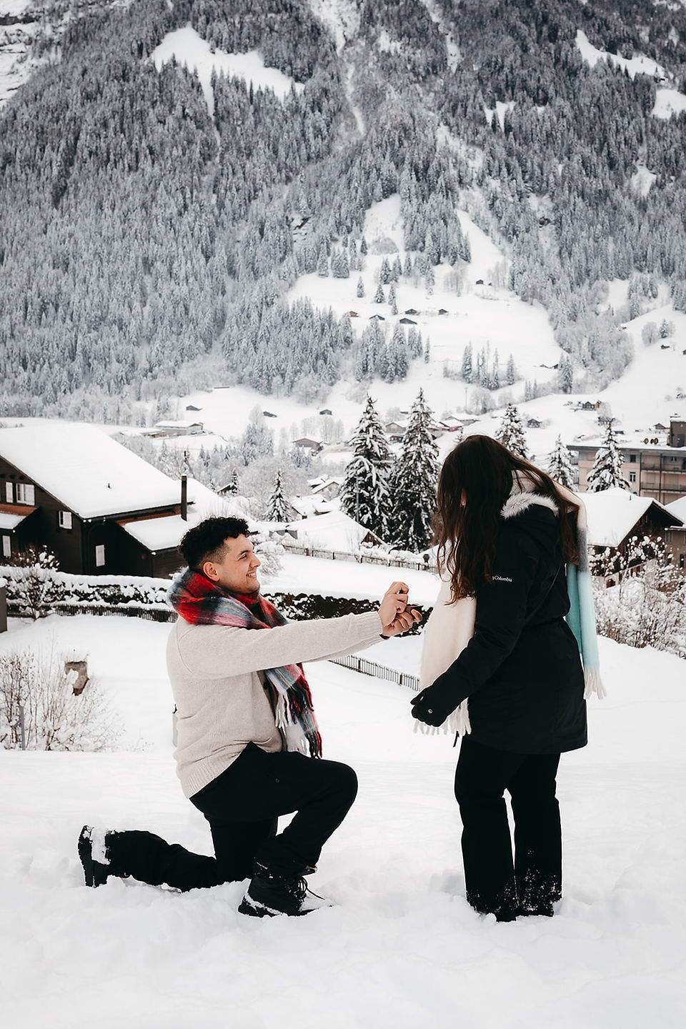 Proposal in Grindelwald Interlaken Lauterbrunen Blausee Itselwald Switzerland proposal engagement photographer