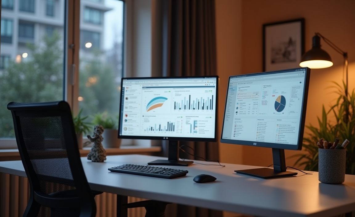 Modern technology workspace showcasing IT solutions