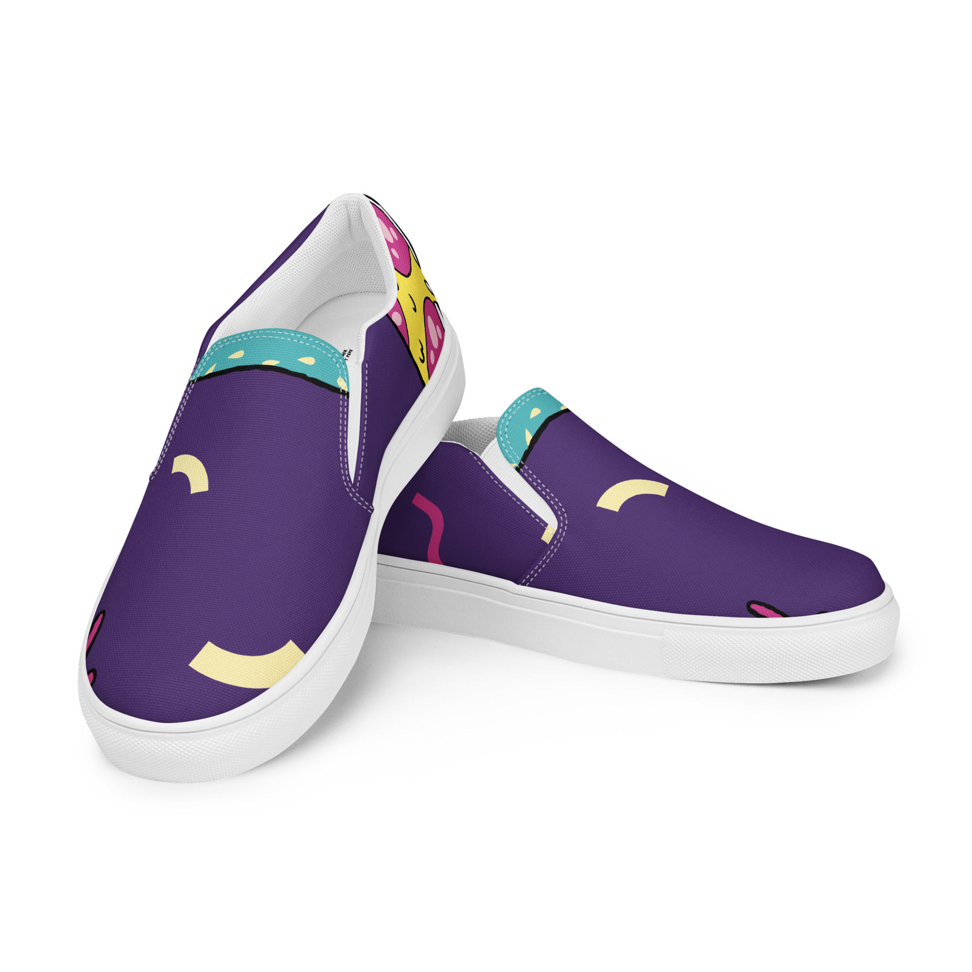 Women’s "Pizza" slip-on canvas shoes