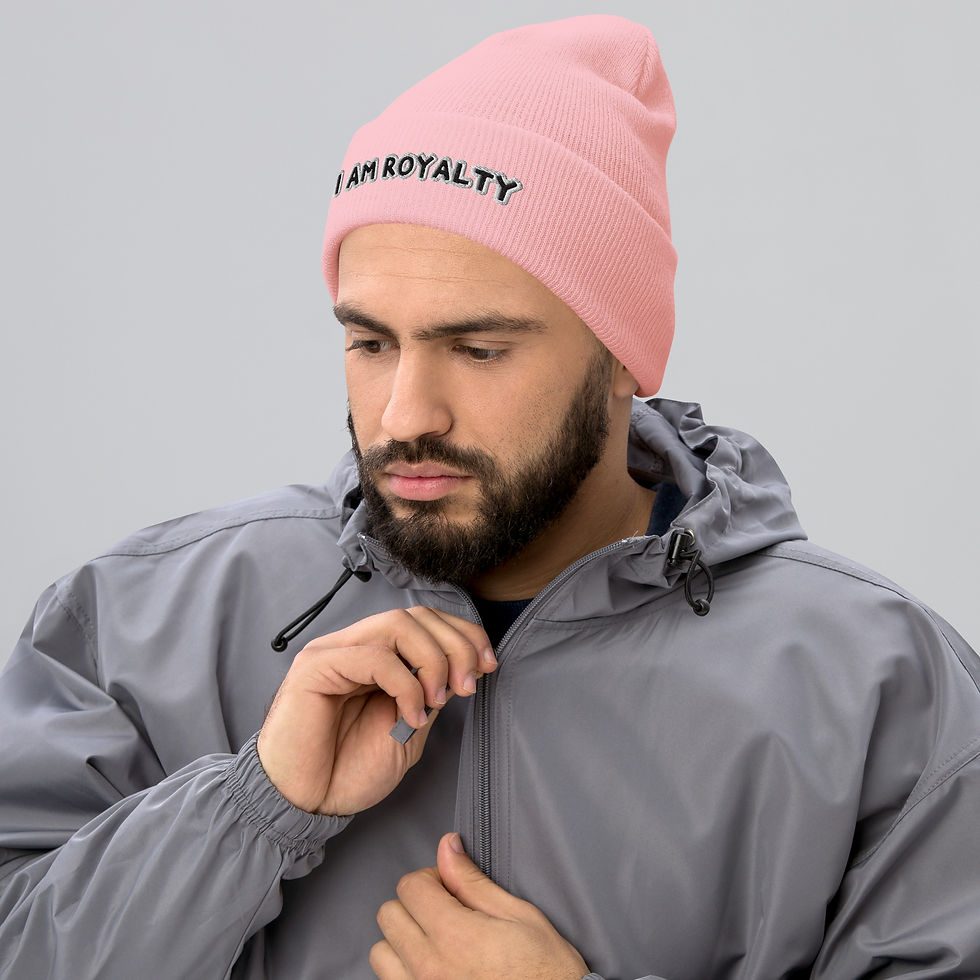 Thumbnail: I AM ROYALTY Cuffed Beanie - Designer Cindy Pepe