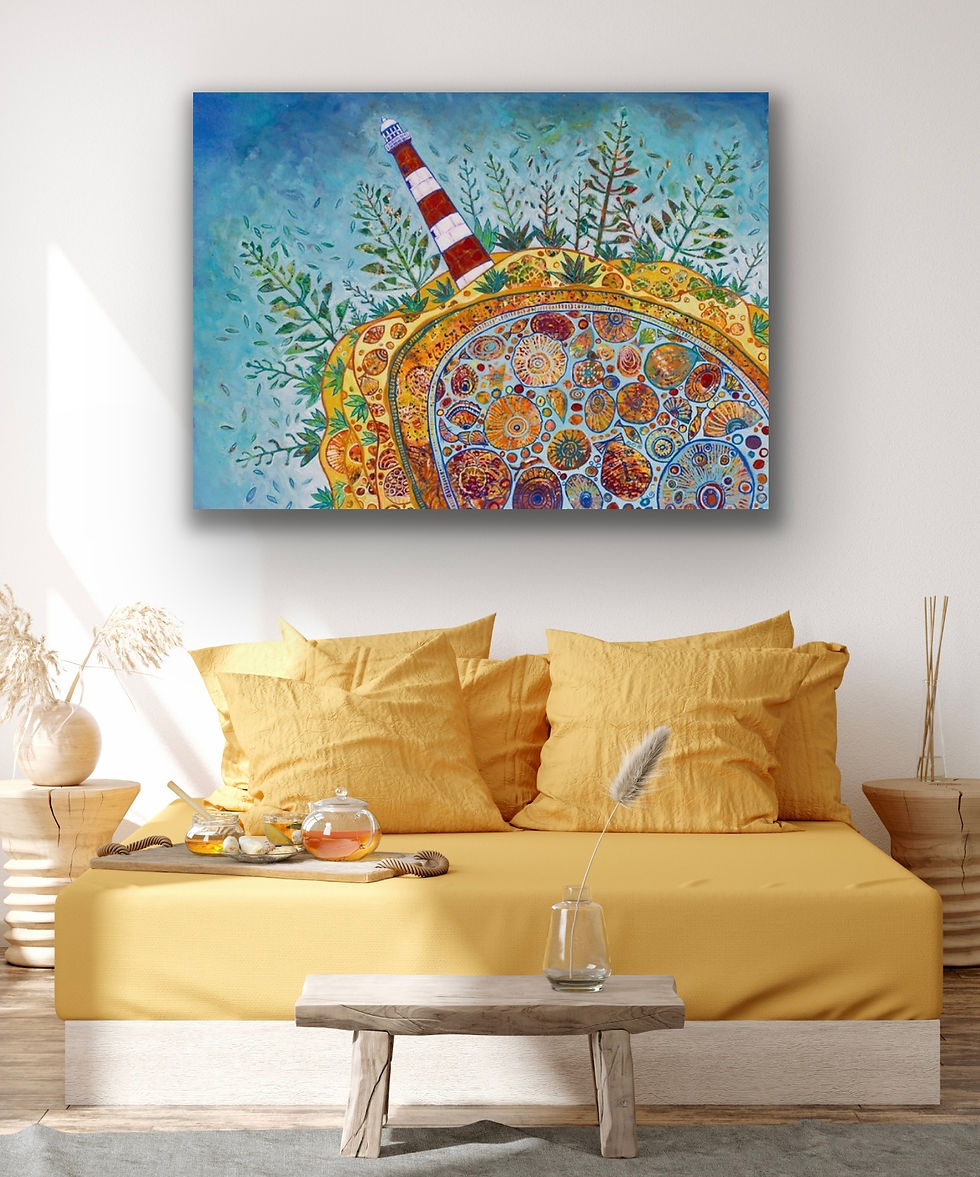 Thumbnail: Point moore lighthouse rectangle fine art print