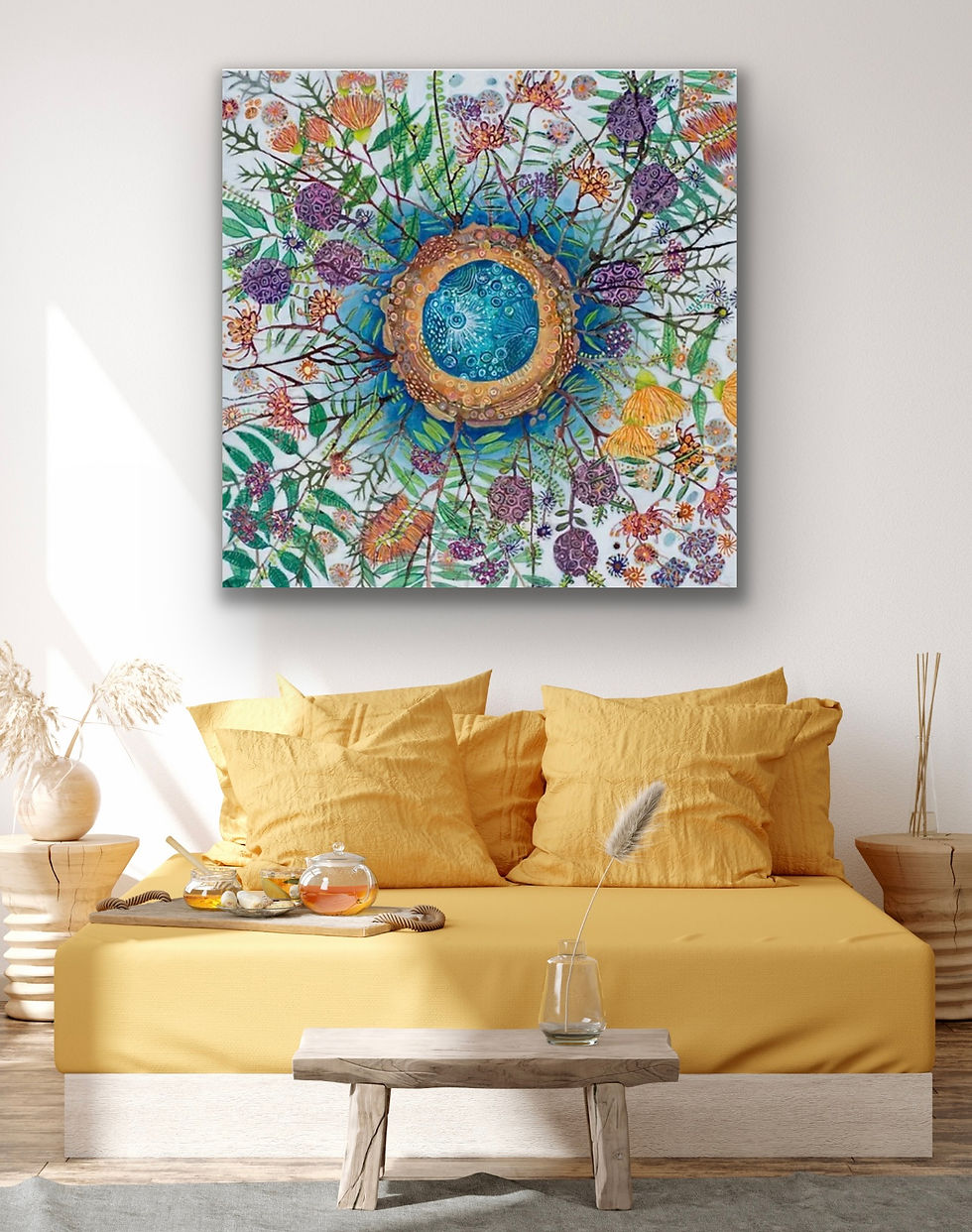 Thumbnail: Botanical Bouquet square fine art print