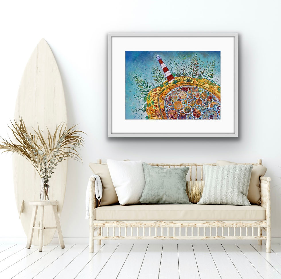 Thumbnail: Point moore lighthouse rectangle fine art print