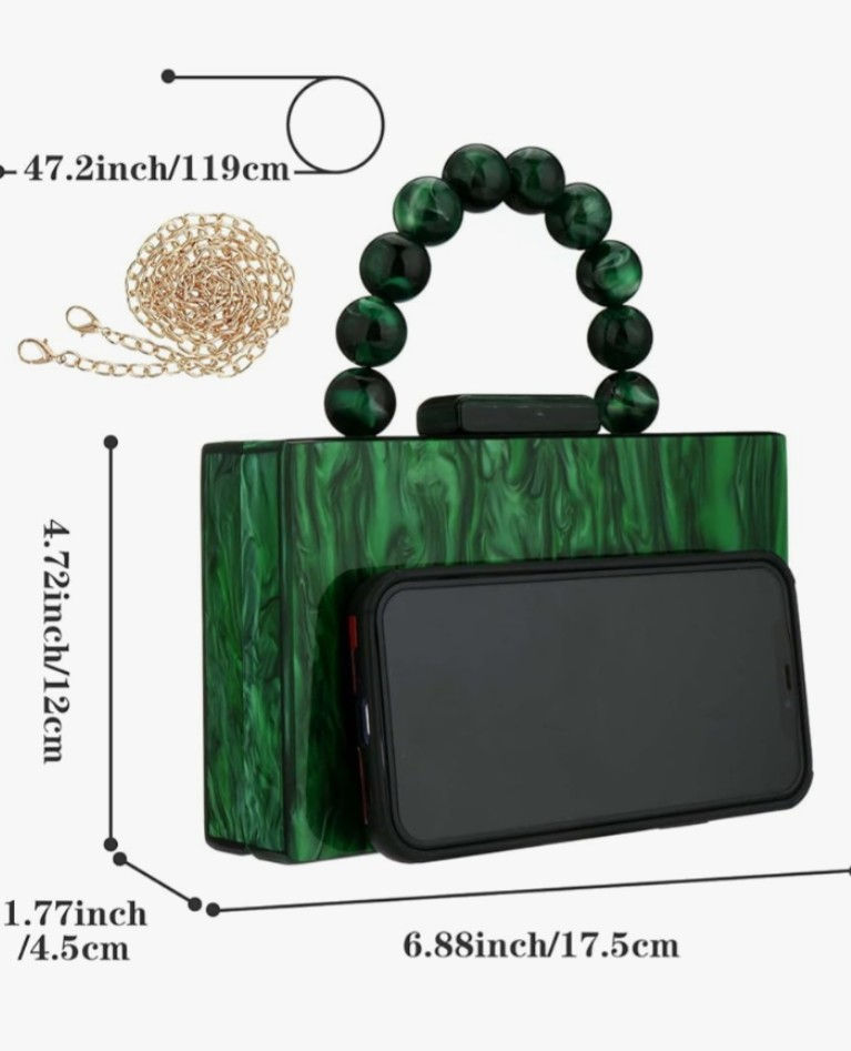 Thumbnail: Acrylic Evening Clutch, Crossbody, Handbag...View image 509